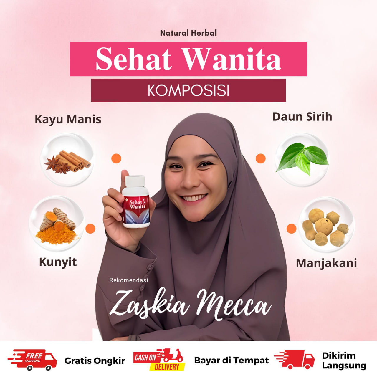 Sehat Wanita BPOM dan Halal MUI Suplemen Herbal Untuk Membantu Mengatasi Pasca Keguguran Membersihkan Kuret Masalah Kandungan Program Kehamilan Miss V Bau Tidak Sedap Nyeri Haid Menyeimbangkan Hormon Infeksi Jamur Bakteri Jahat Tuba Fallopi Tersumbat Dll 3
